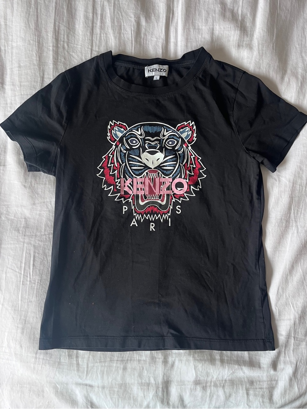 Kenzo Paris Black Tiger Graphic Tee
